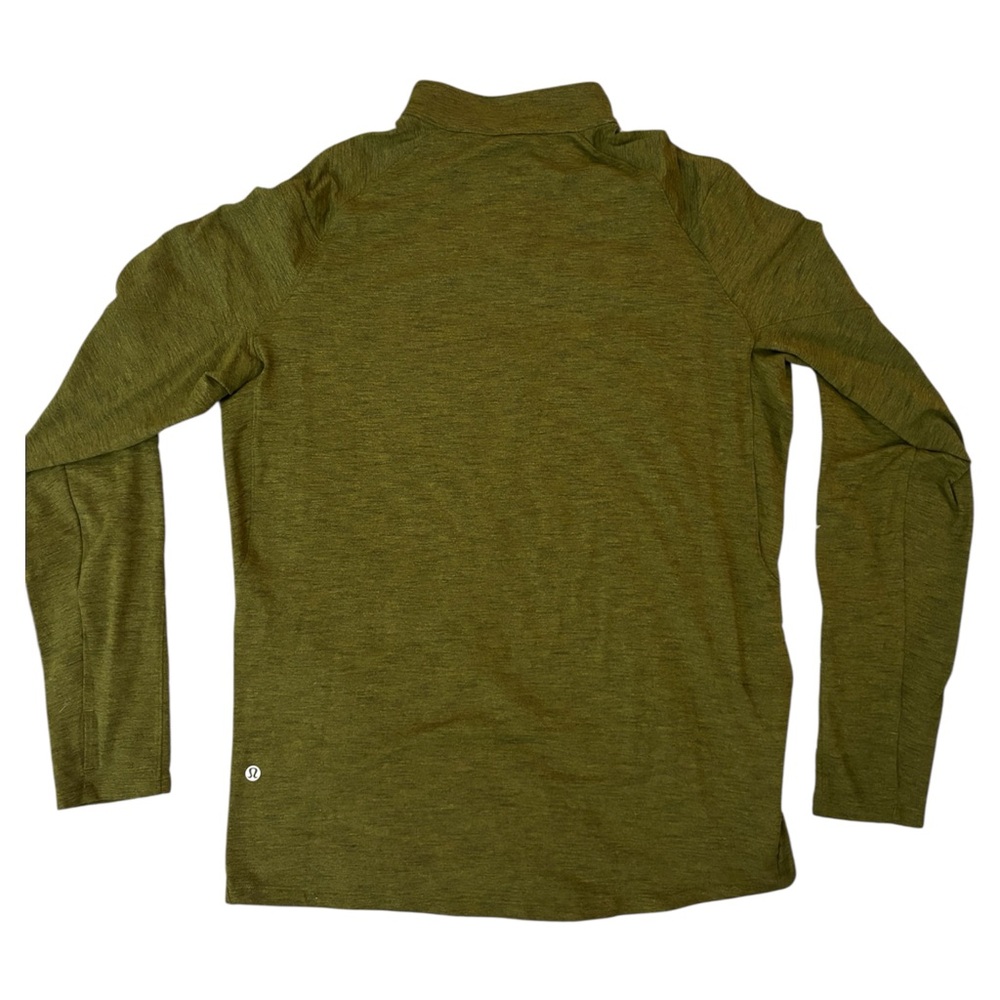 Lululemon Olive Green Men's Quarter-Zip Sweater - Picture 3 of 4